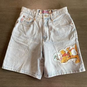 Vintage 1990s Disney Mickey Mouse And Winnie The Pooh Denim Shorts